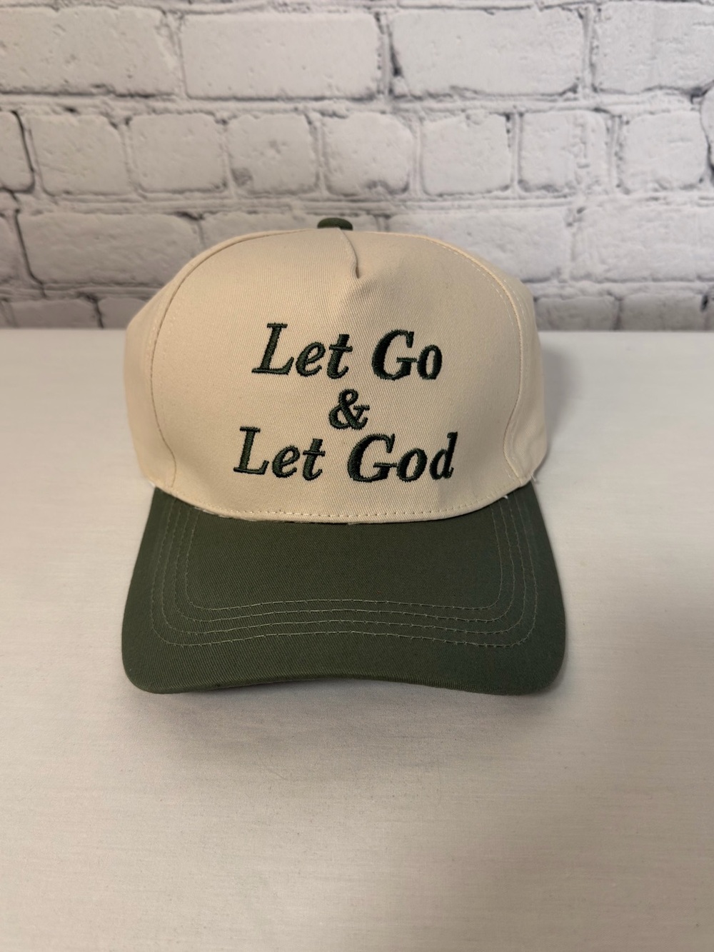 Let Go & Let God Embroidered Two-Tone Cap